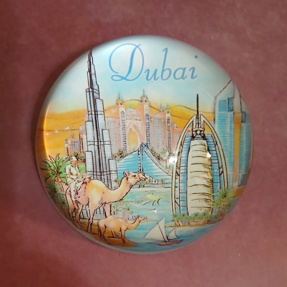 Glass Dubai Paperweight